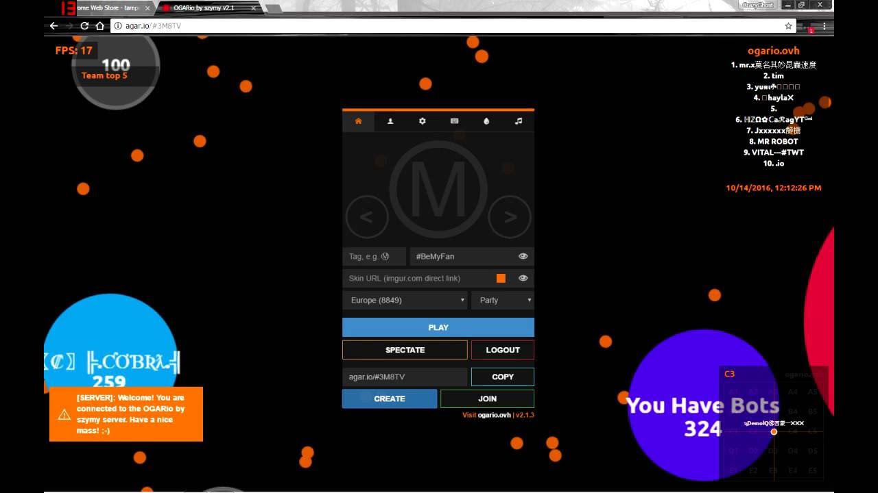 How to install ogario.ovh + fix agar.io lag
