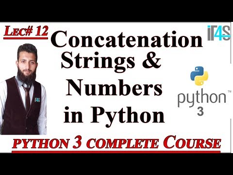 Python Tutorial in Urdu | Hindi | Concatenation of Strings and other Data Types in Python