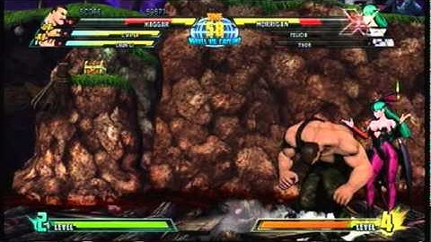 Marvel vs Capcom 3 Arcade Mode Haggar, Crimson Viper, Chun Li