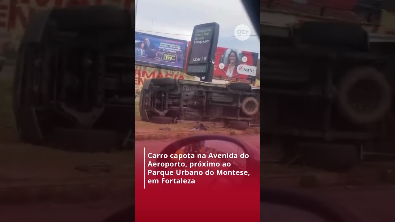CARRO CAPOTA NA AVENIDA DO AEROPORTO, próximo ao Parque Urbano do Montese, EM FORTALEZA
