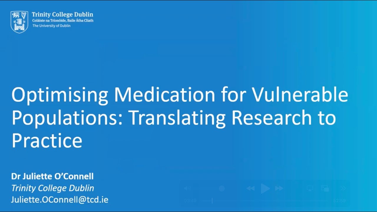 Optimising Medication for Vulnerable Populations: Translating Research to Practice
