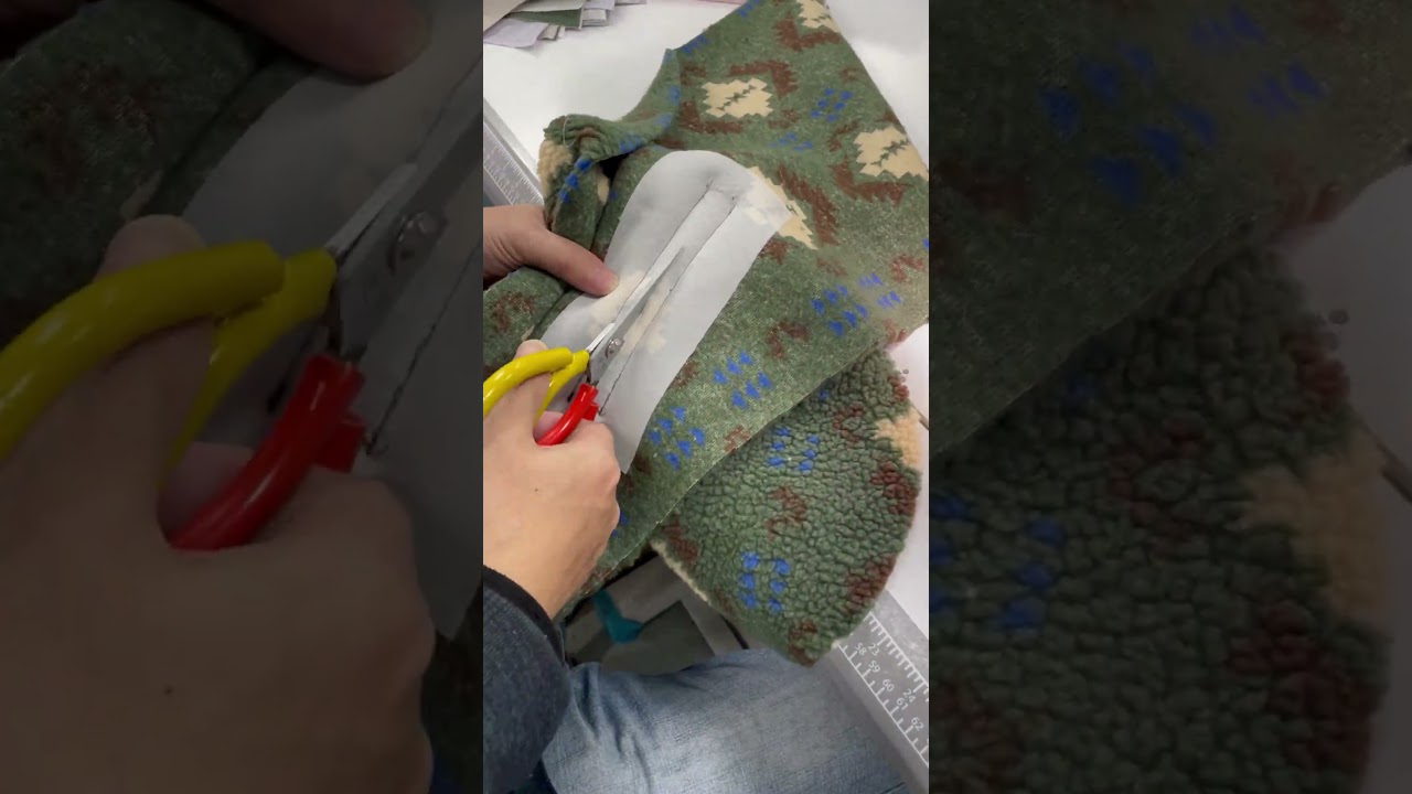 How Sherpa Fleece Jacket Pockets Are Made | Hidden Side Pocket Sewing (Satisfying Video)