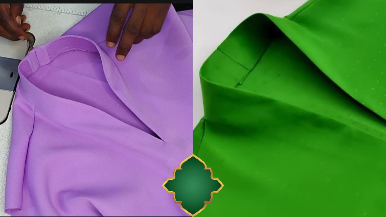 V- SHAPE HALTER NECK CUTTING AND SEWING