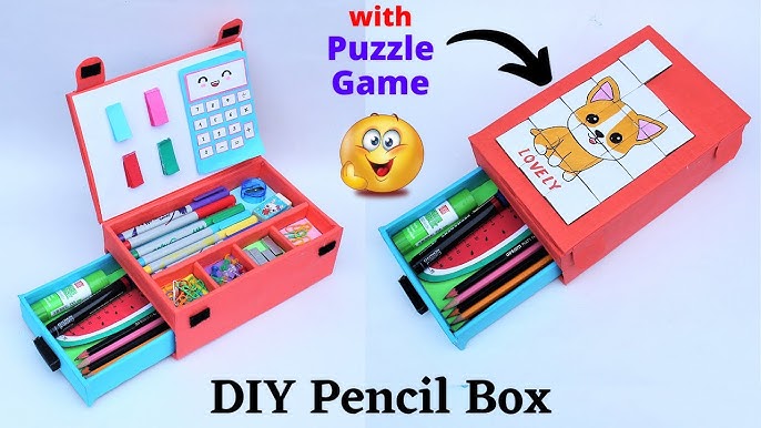 DIY Hello Kitty Pencil Box/How to make Pencil Box with waste cardboard/DIY  Back to school supplies 