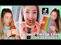 Only Eating Viral Tiktok Foods For 24 Hours !!