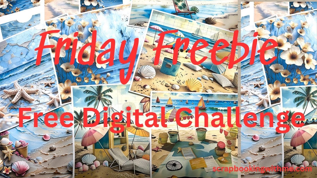 FREE DIGITAL~Rhonda's Retro Beach ~ AND TWO FRIDAY FREEBIES