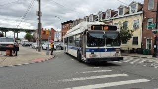 MTA: F train shuttle bus action in Brooklyn