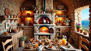 🌼🍞 Cottagecore Summer Kitchen | Golden Hour Cooking by the Ocean with Crackling Wood Fire