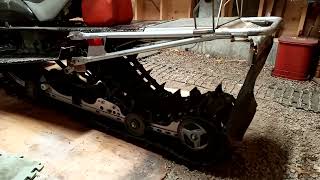 phazer mod mashup build part 2 first mock up 153 track installed ,tail extended ,skis on