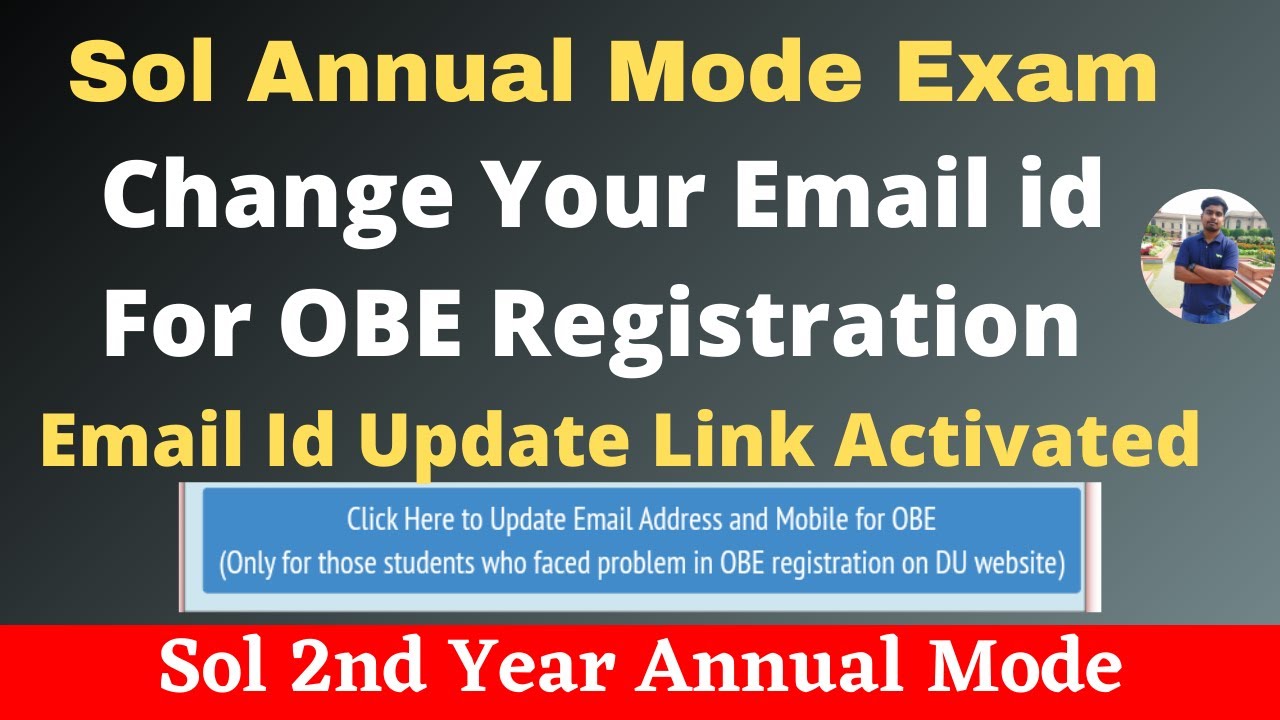 Sol Change Your Email Id & Mobile Number For OBE Registration || How To Change Email and Mobile No.