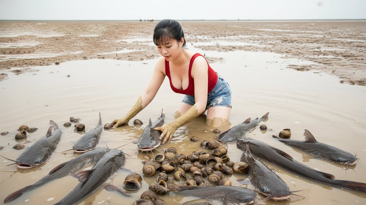 Harvesting 1000+Kg Rock Snail & Fish At the Waterfall Goes To Market Sell | Pure Harvest Life