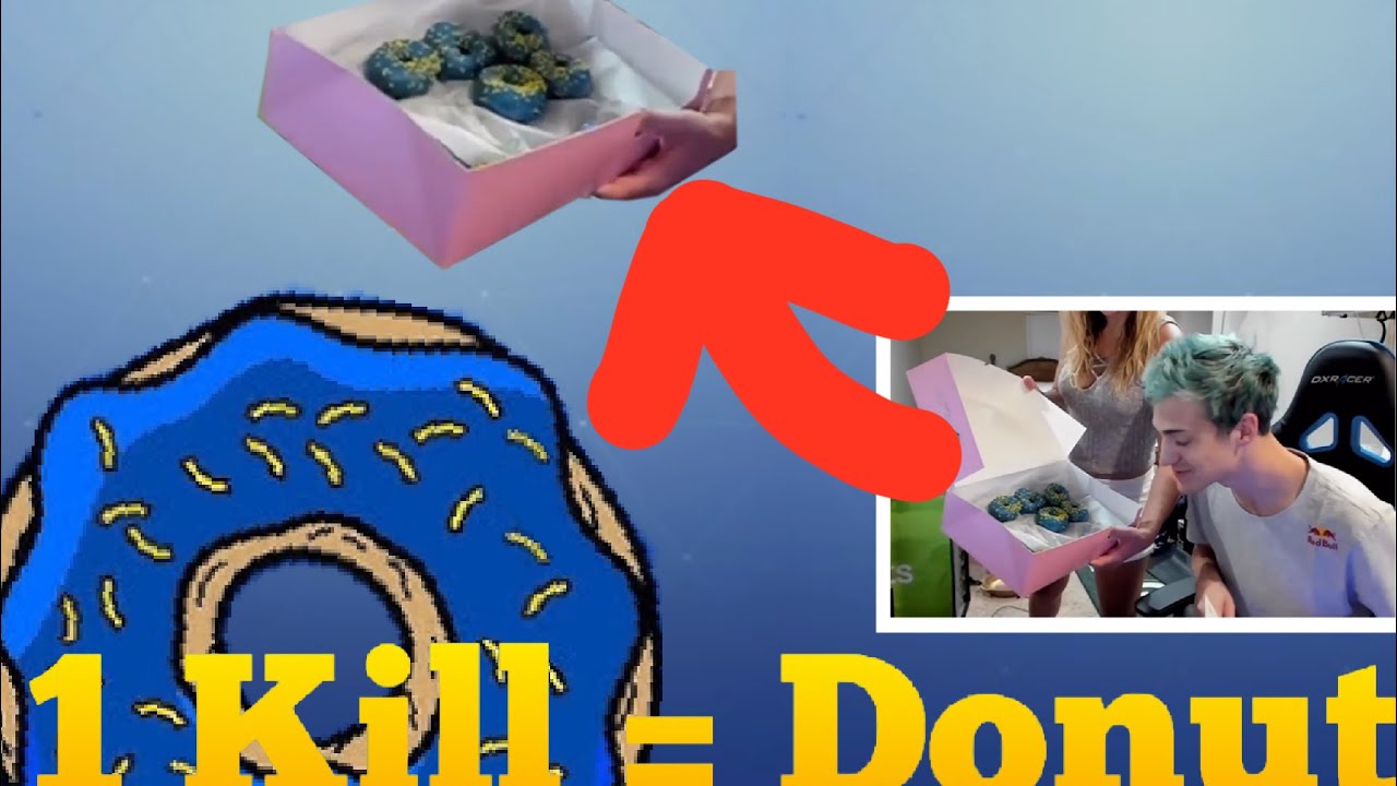 NINJA DOES THE DONUT CHALLENGE! 1 KILL= 1 DONUT!