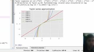 Series de Taylor en Python Profile
