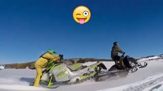 Best Snowmobile Fail / Win Compilation!