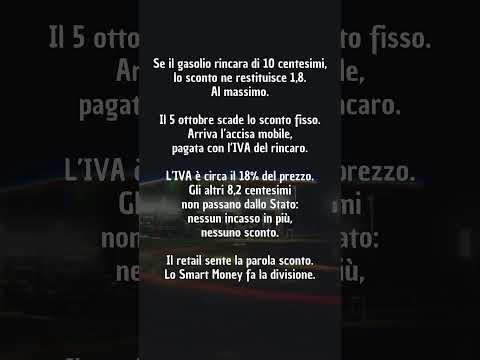 Video Il 5 ottobre scade il taglio temporaneo delle accise sul gasolio