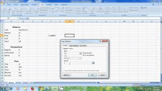 Excel 2007: how to create a unit converter in excel screenshot 5
