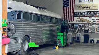 More work on our 1947 retired greyhound bus.  Interior remodel starting, getting ready for paint