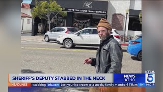 Sheriff's deputy in Orange County stabbed in neck