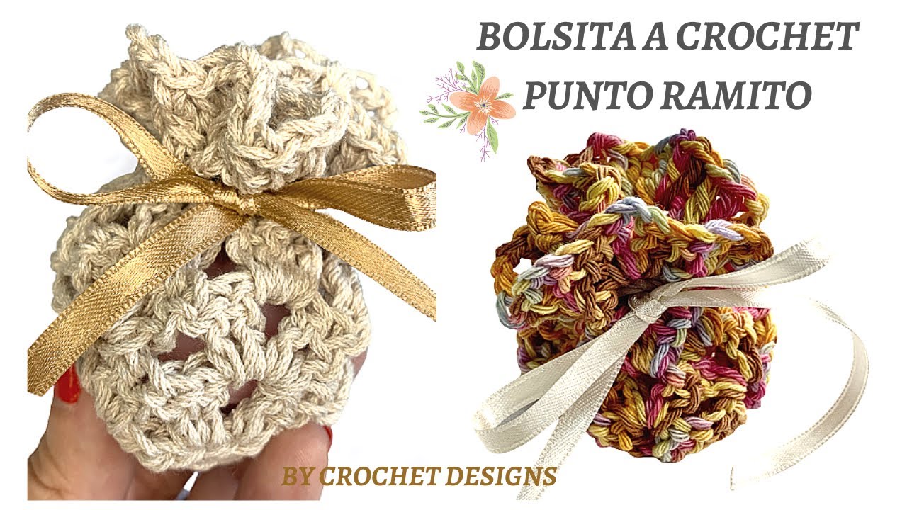 CROCHET BOLSITA PARA JABONES EN PUNTO RAMITO PASO A PASO MUY SIMPLE