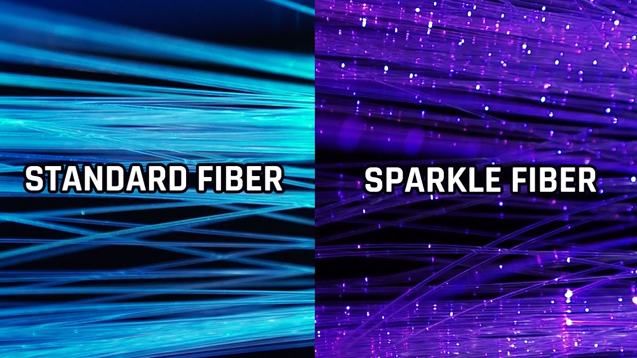 Standard vs Sparkle Fiber End Glow Fiber Optic Cable YouTube