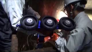 【日本タップ】ケーブルドラム 大口径管用TVカメラφ1800㎜ 現場風景