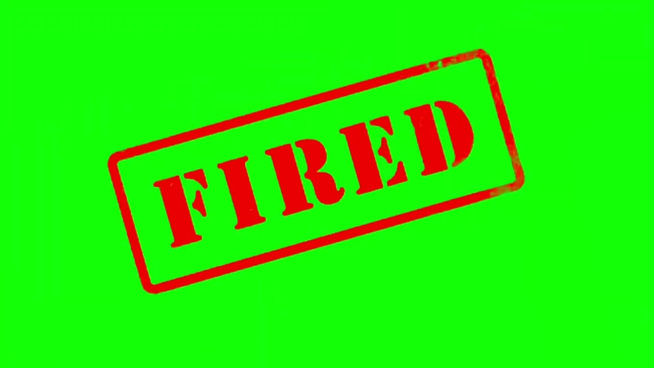 "Fired" Stamp (Green Screen) | RM YT Automation