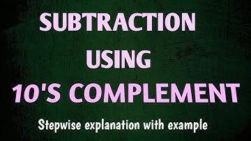 Subtraction using 10