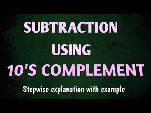 Subtraction using 10's complement