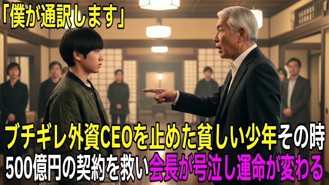 吹雪の老舗旅館、ブチギレ外資CEO…。通訳を引き受けた、貧しい新聞配達の少年！実は、財閥会長が探す恩人の孫で、わずか10分後に人生が激変する結果に... | 朗読 | 感動する話 |