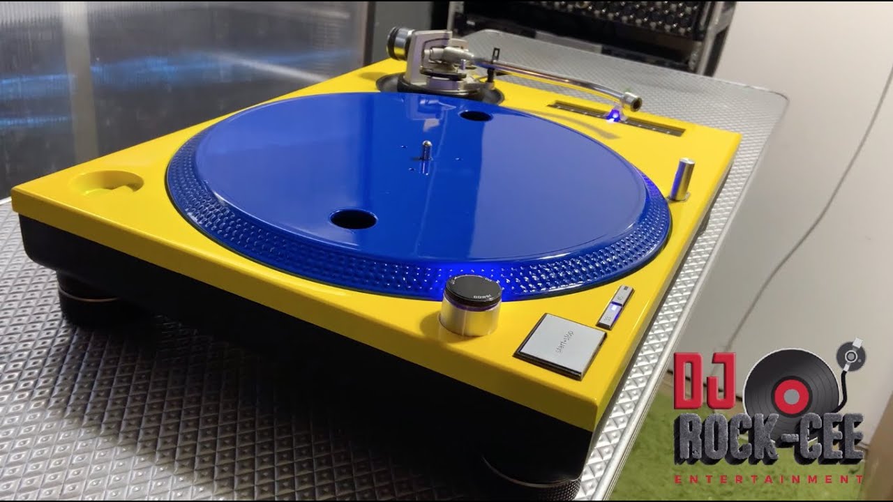 Custom Technics 1200 MK2 Neon Yellow/Neon Blue -All Around