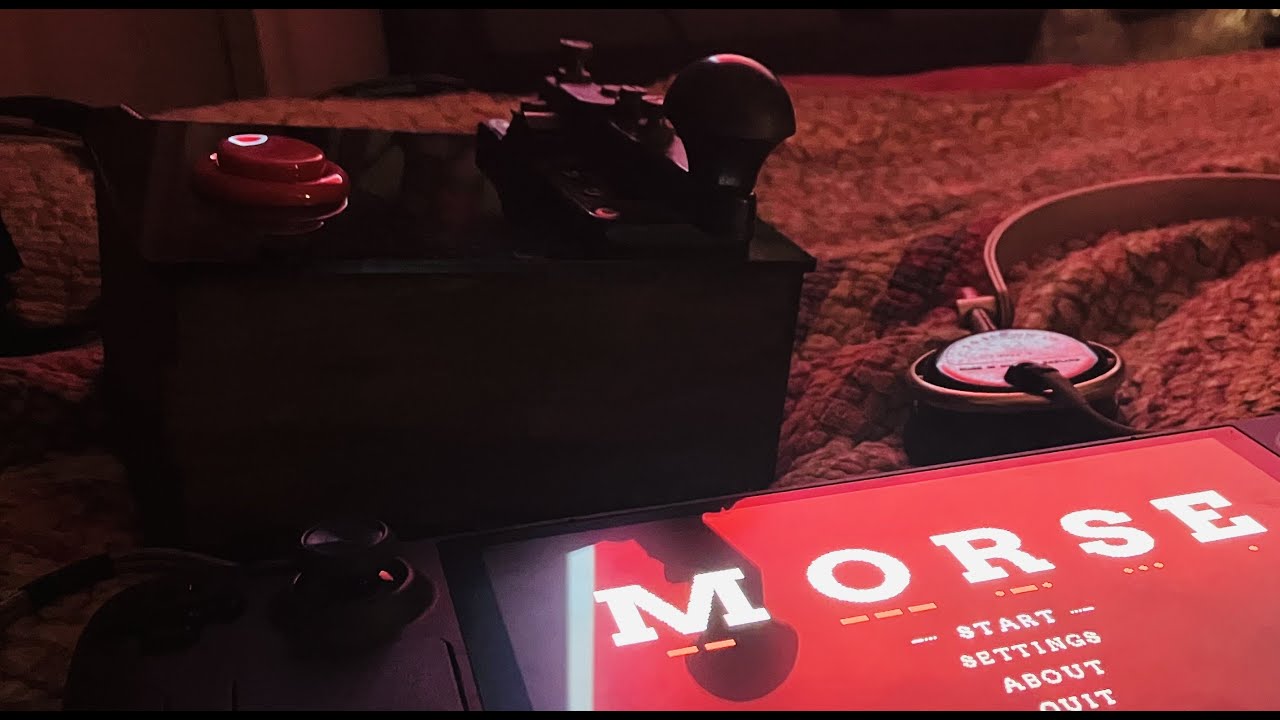 Steam Next Fest: MORSE Playthrough with glowing LED telegraph controller!