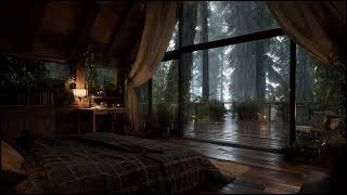 Meilleure pluie à la cabane au cœur de la forêt｜Endormez-vous instantanément avec le son de la pluie