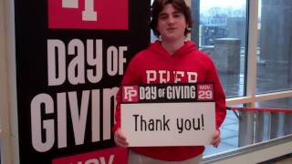 Fairfield Prep Students and Staff say Thank You on Day of Giving 2016