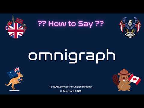 🖊️ 🌐 How to Pronounce omnigraph? (CORRECTLY) | Pronunciation Planet