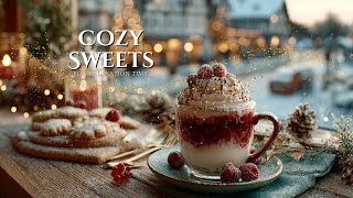 3 Hours Snowy Christmas Dessert Café ❄ Relaxing Piano Music for Study & Work | Dreamy Library Cafe🍓 screenshot 5