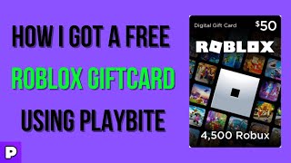 HOW I GOT A FREE ROBLOX GIFTCARD USING PLAYBITE screenshot 5