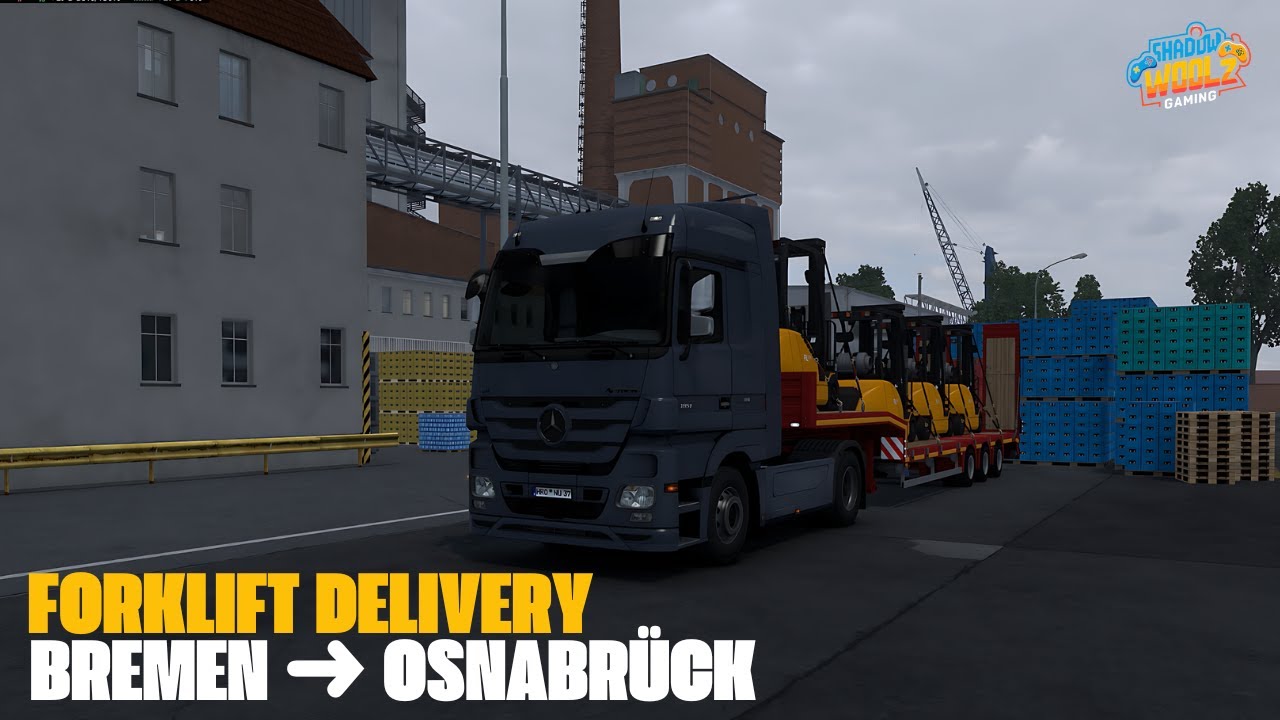 16T Forklift Delivery in Germany! Bremen ➜ Osnabrück | Euro Truck Simulator 2 Realistic Drive
