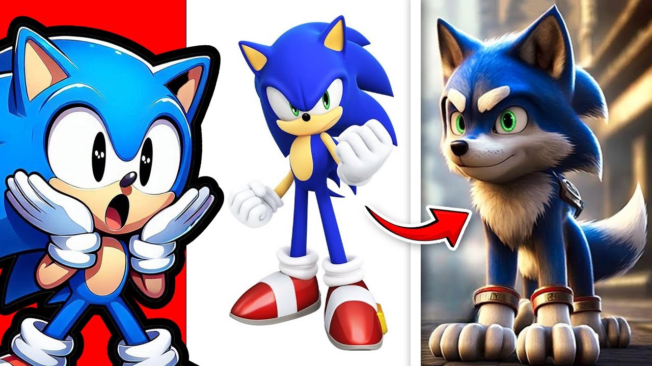 Reacting To SONIC THE HEDGEHOG CHARACTERS as DOGS!
