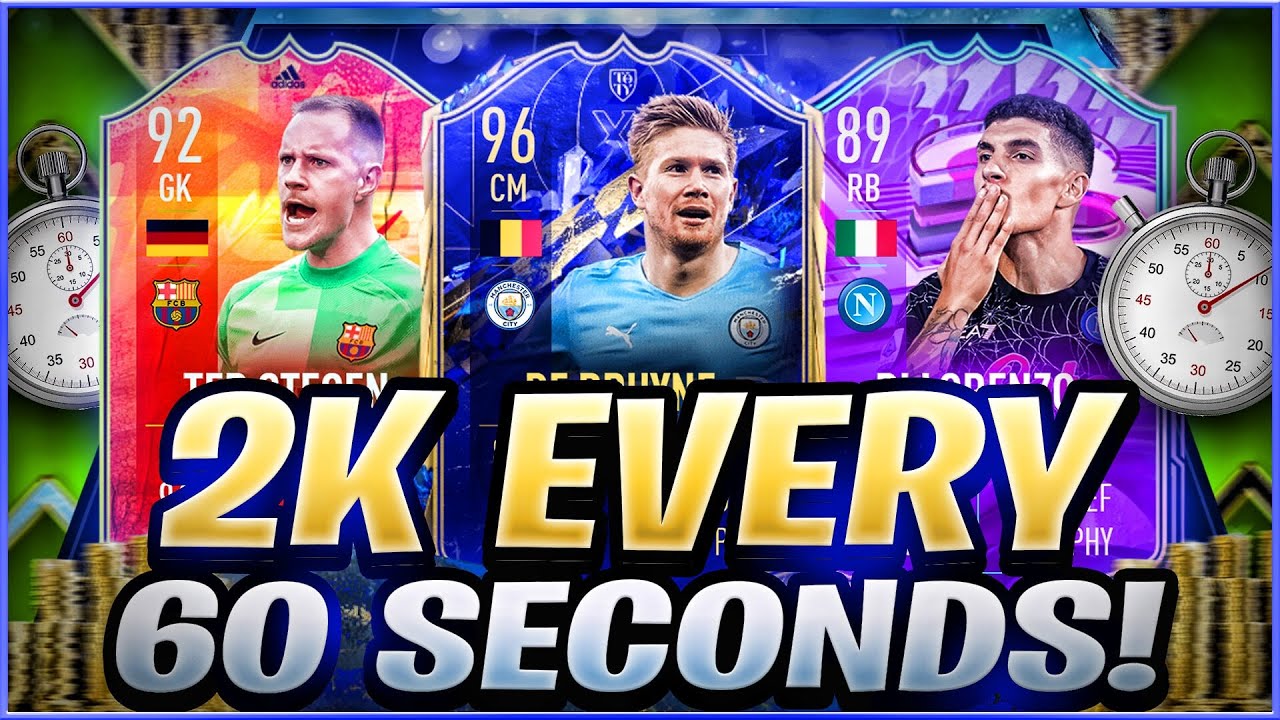 OMG! 2K EVERY 60 SECONDS FIFA 22 BEST TRADING METHOD (FIFA 22 SNIPING FILTERS & FLIPPING)