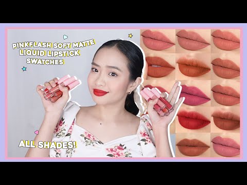 PINKFLASH SOFT MATTE LIQUID LIPSTICK SWATCHES (all shades) | phonycore 2021 (Philippines)