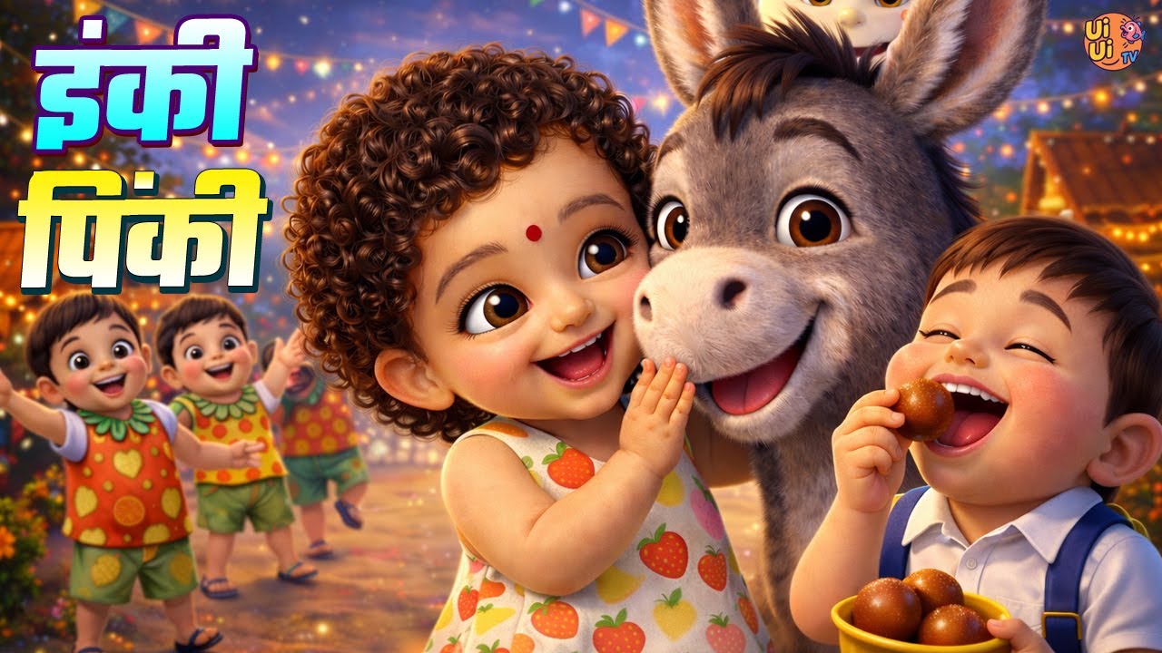 Inky Pinky Ponky | Dudi Dudi Dam Dam Dam |Funny Hindi Kids Song | Nursery Rhyme | Ui Ui TV |
