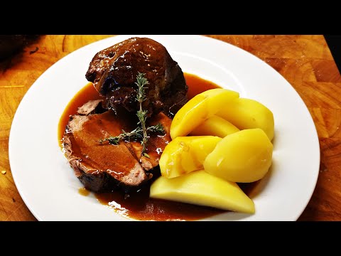 Geschmorte Lammhaxe In Rotwein