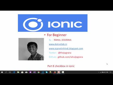 Part 8 checkbox in ionic
