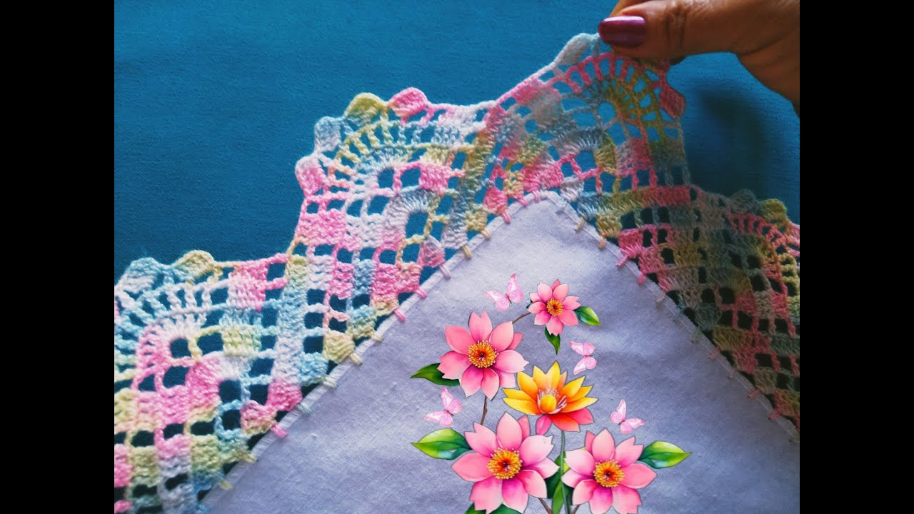 Puntilla de una vuelta, muy fácil de tejer num 700,para servilletas#fypシ゚ #crochet #videos #arte