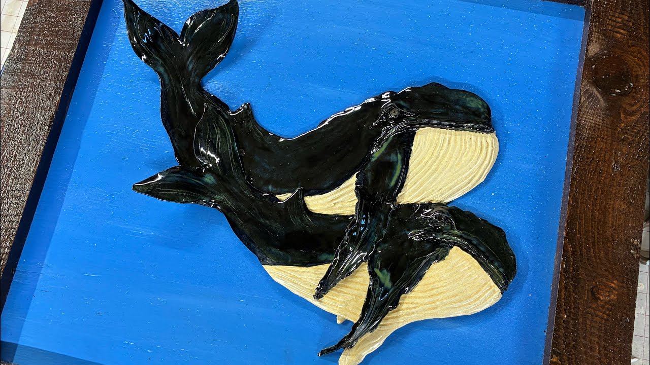 Kiln unload whales, cats, mugs and bowls