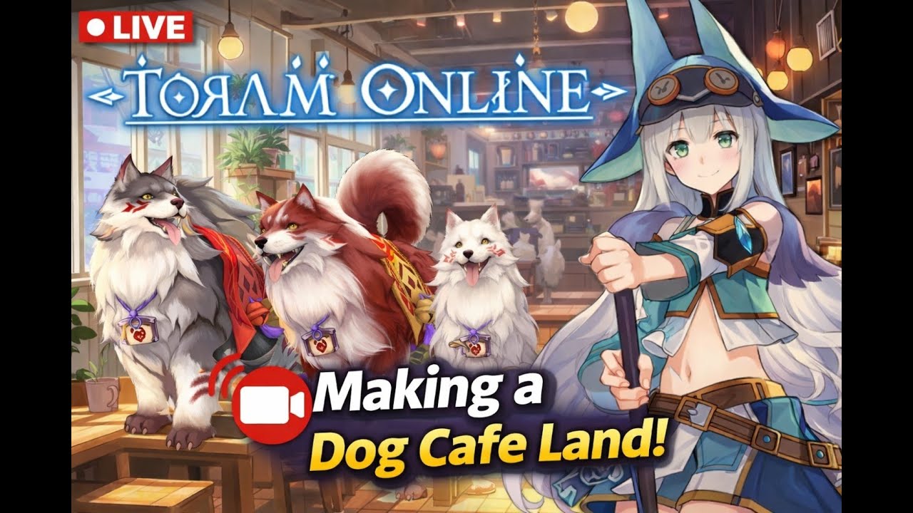 Toram Online LIVE | Making a Dog Cafe Land 🐕☕ | Chill Build With Viewers
