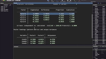 Factor Analysis STATA