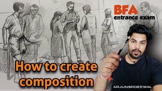 How to create composition ||How to draw figure sketch for beginners #figuredrawing #sketch #drawing