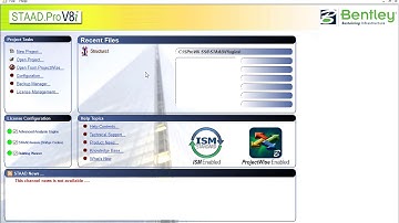 PART 2 - INTRODUCTION TO STARTUP SCREEN IN STAAD PRO
