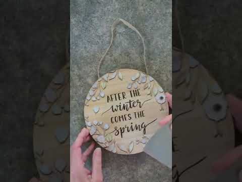 Dollar store find: How to remove the paper from MDF plaque for painting.